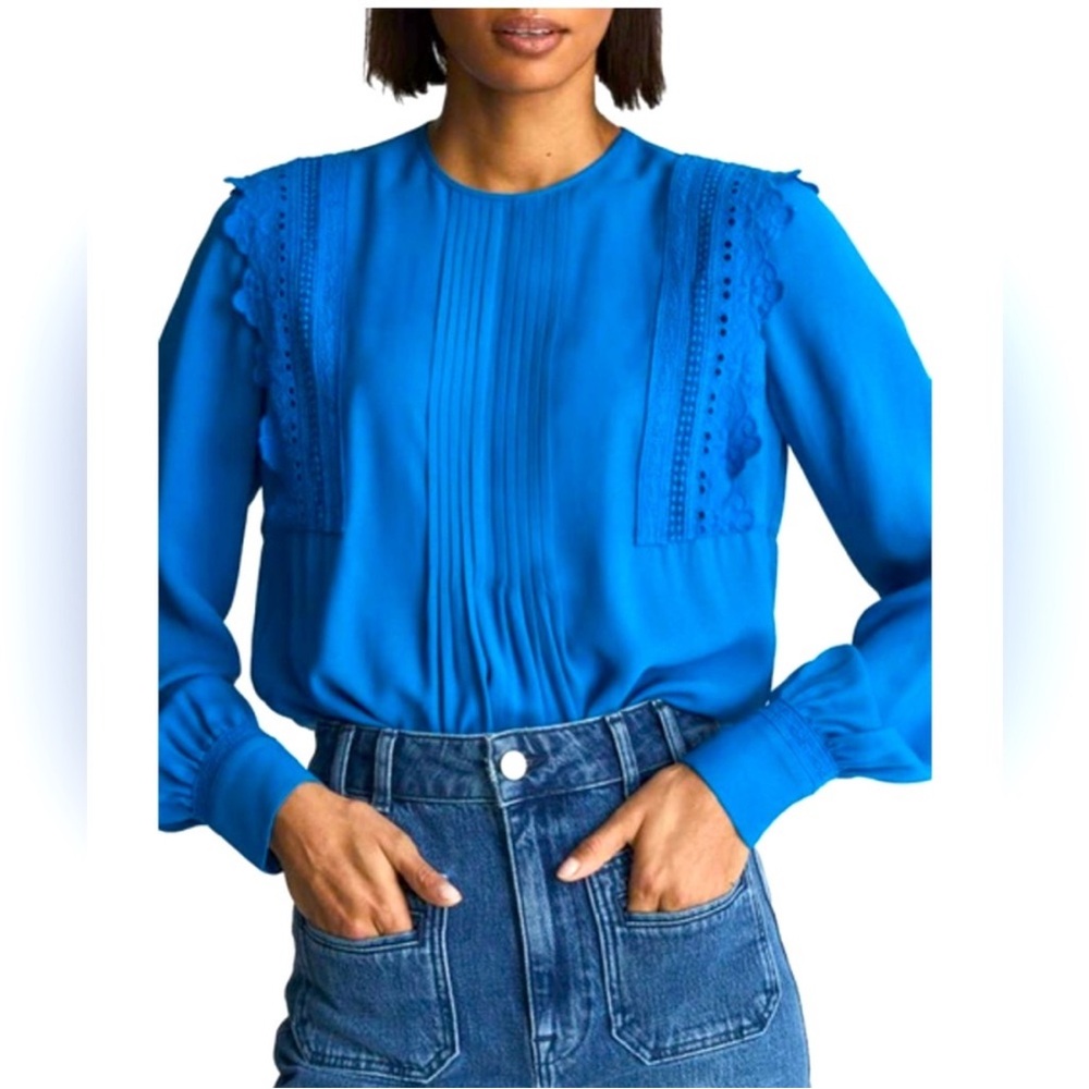 Reiss Bexley Fabric Intere Blouse (NWT)